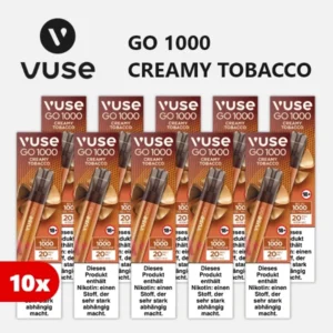 10x VUSE Go 1000 Creamy Tobacco