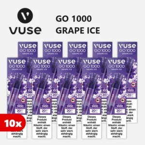 10x VUSE Go 1000 Grape Ice