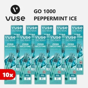 10x VUSE Go 1000 Zero Nicotine Peppermint Ice