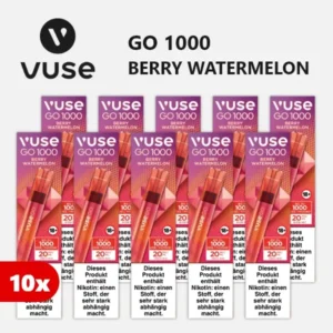 10x VUSE Go 1000 Berry Watermelon