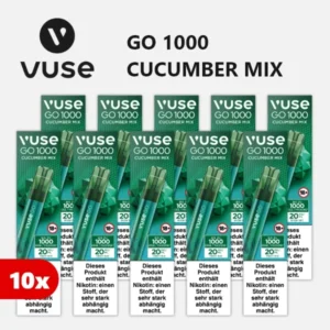10x VUSE Go 1000 Cucumber Mix