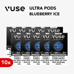 10x Vuse Ultra Pods Blueberry Ice 20mg
