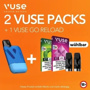 2 vuse packs plus 1 vuse go reload blue