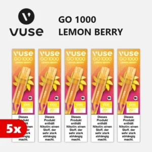 5x VUSE Go 1000 Lemon Berry
