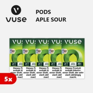 5x vuse pods apple sour/green apple