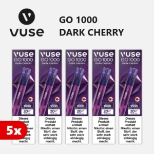 5x VUSE Go 1000 Dark Cherry