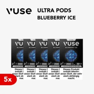 5x Vuse Ultra Pods Blueberry Ice 20mg
