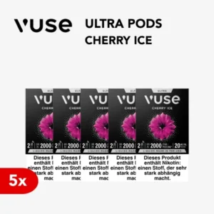 5x Vuse Ultra Pods Cherry Ice 20mg